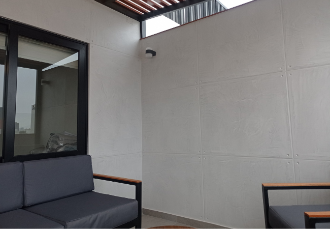 Microcemento en proyecto de Oniria Arquitectura